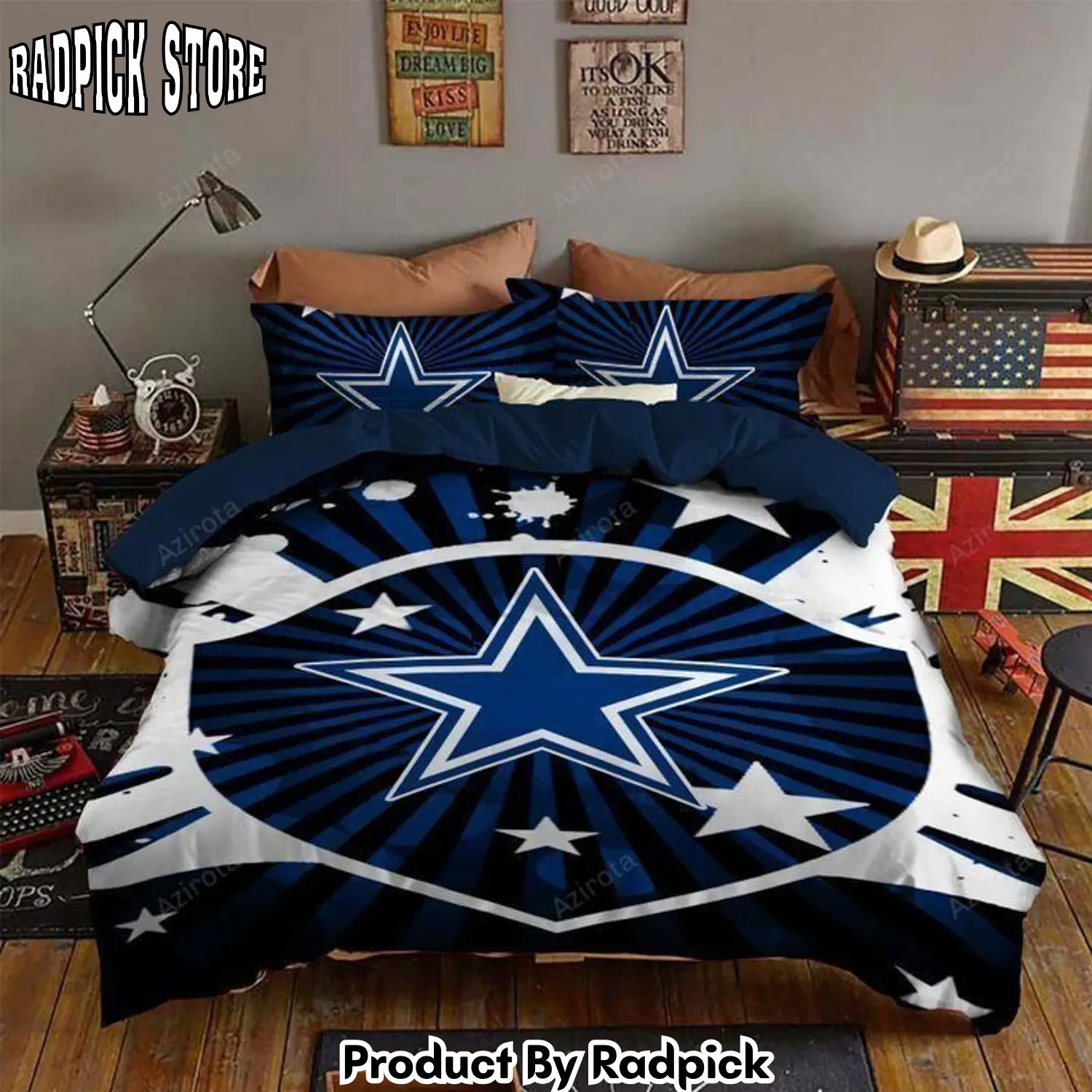 Radpick v6 dallas cowboys 5 bedding set duvet cover pillow cases rp327544